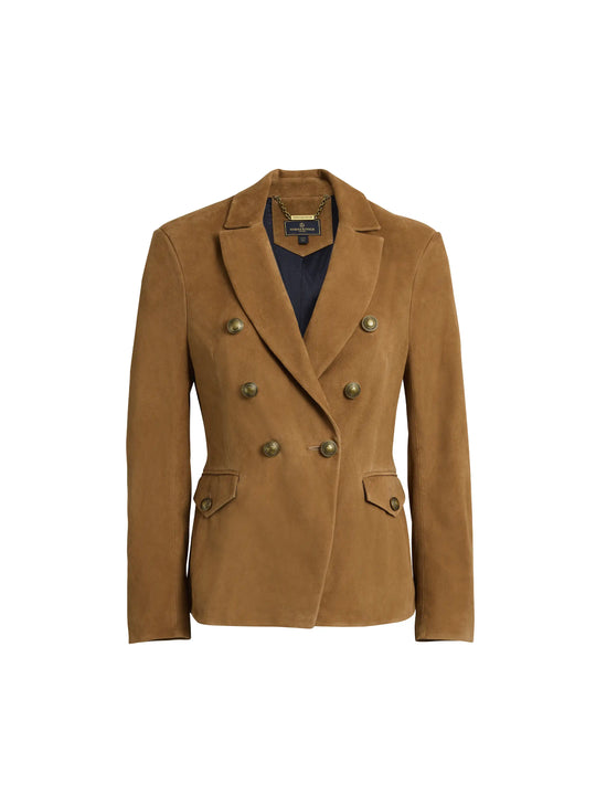 The Daphne - Women's Blazer - Tan Suede