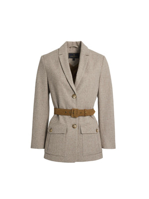 Eloise Jacket - Almond Herringbone