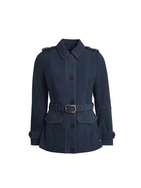 The Frances - Women's Jacket - Navy Suede