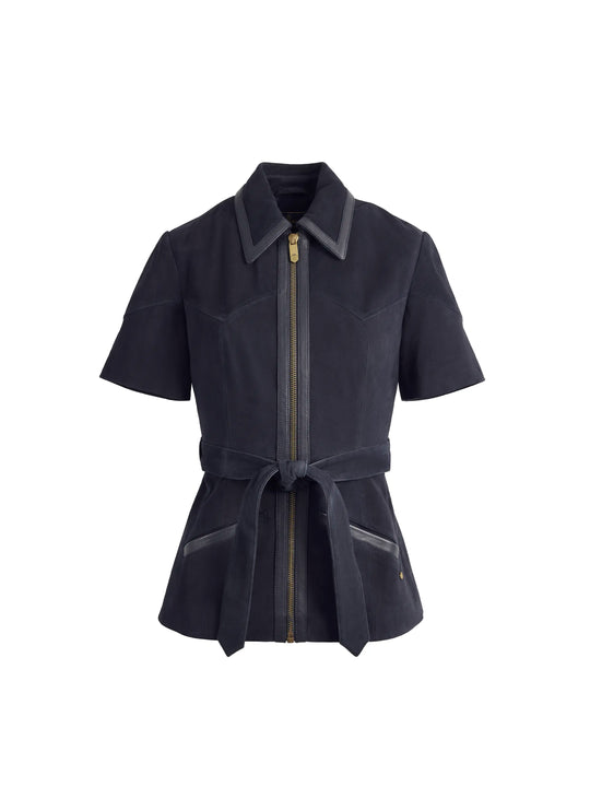 The Gina - Women's Top - Navy Suede
