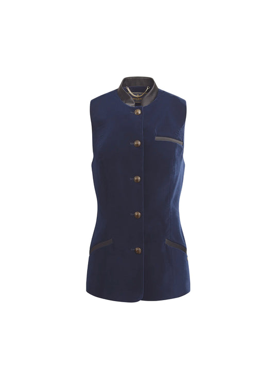 Madeline Gilet - Navy Velvet