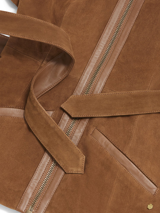 The Gina Top Tan Suede