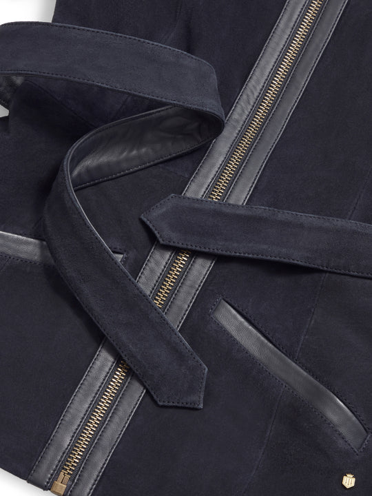 Gina - Navy Suede