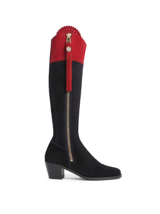 The Heeled Regina (Regular Fit) - Navy &amp; Red (Fairfax &amp; Favor x British Equestrian)