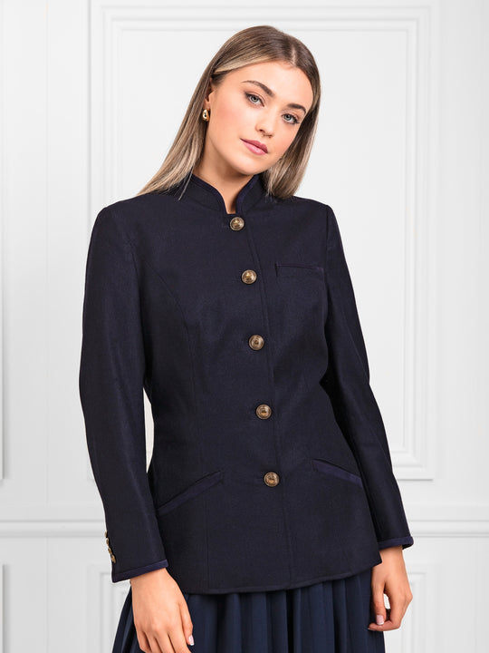 The Madeline Jacket - Navy Melton Wool