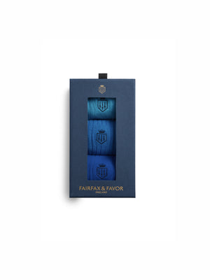 Signature Mens Ribbed Socks Gift Set - Blue
