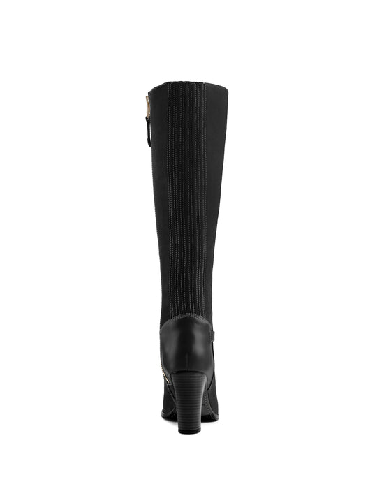 The Heeled Octavia (Sporting Fit) - Black Suede