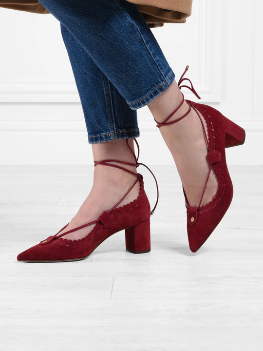 The Pembridge - Women's Mid Heel Shoes - Ruby Suede
