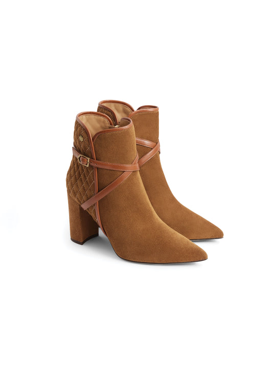 The Chiswick - Quilted Tan Suede