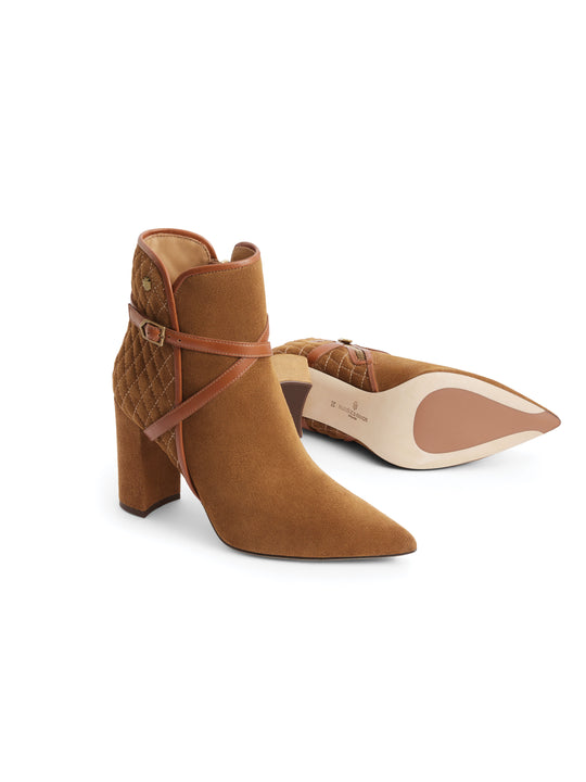 The Chiswick - Quilted Tan Suede