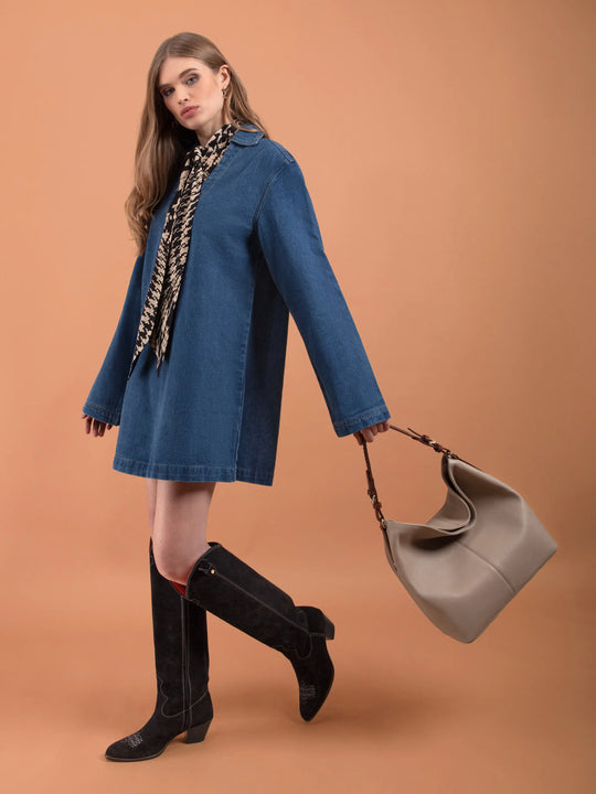 The Tetbury - Women's Handbag - Stone Leather