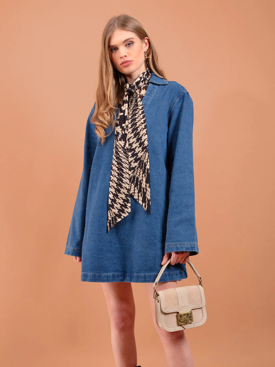 Clarence Handbag - Stone Suede