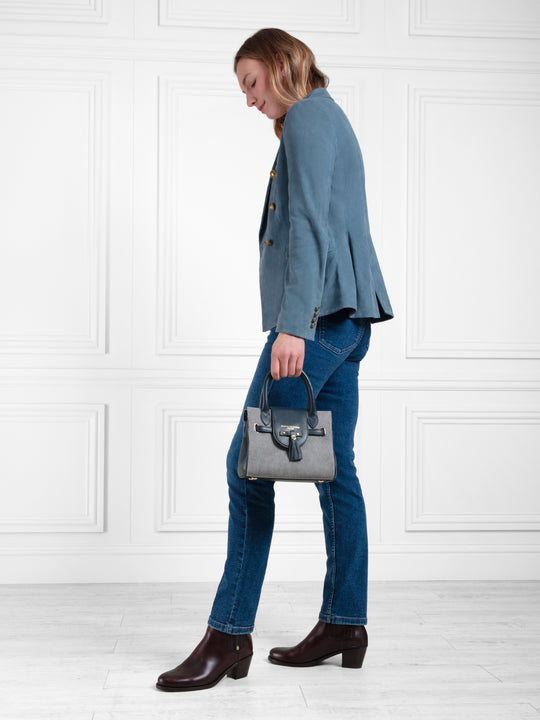 Mini Windsor Handbag - Denim Suede