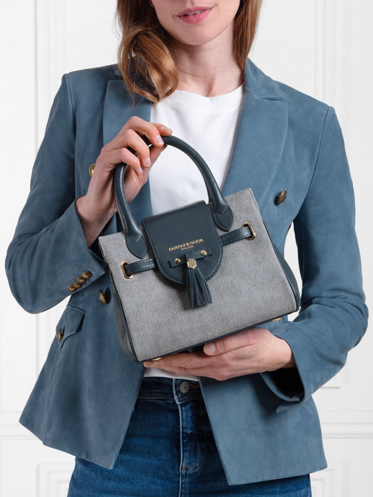 The Windsor - Women's Mini Handbag - Denim Suede