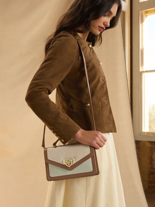 Loxley Mini Cross Body Bag - Mint Tri-Colour