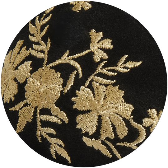 black embroidery