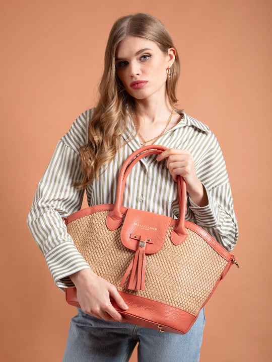 The Windsor - Women's Basket Bag - Melon Leather