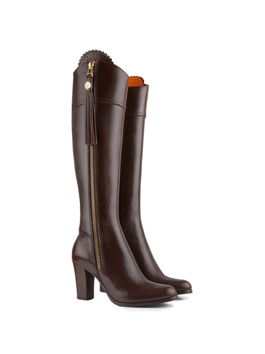 The High Heeled Regina (Regular Fit) - Mahogany Leather