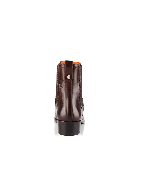 The Brogued Chelsea - Mahogany