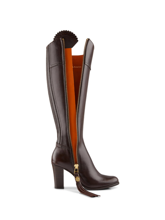 The High Heeled Regina (Regular Fit) - Mahogany Leather