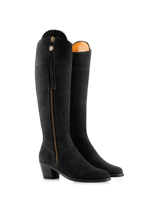 The Heeled Regina (Sporting Fit) - Black Suede
