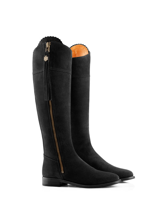The Regina (Sporting Fit) - Black Suede