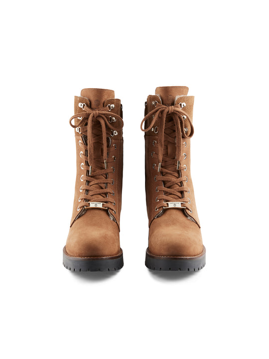 The Shearling Lined Anglesey - Cognac Nubuck