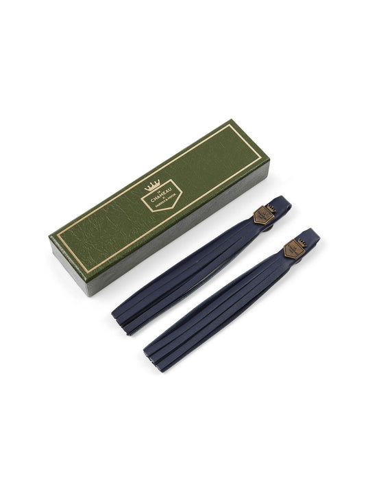 Fairfax & Favor x Le Chameau Boot Tassels -  Navy Leather