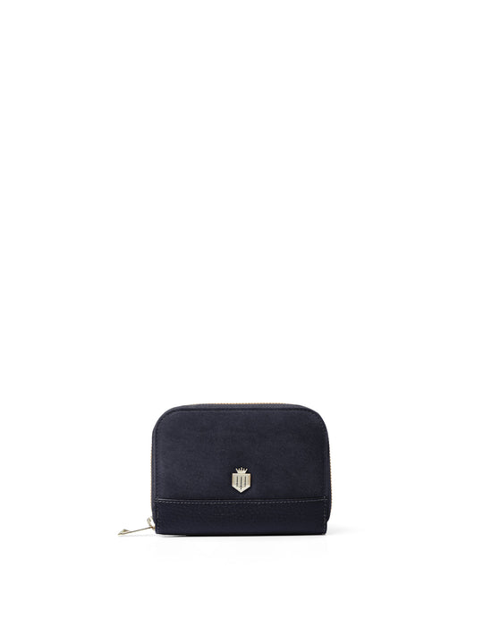 The Salisbury - Women's Coin Purse - Navy Suede