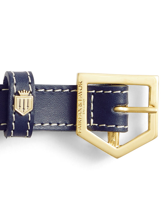 Fitzroy Dog Collar - Navy Leather