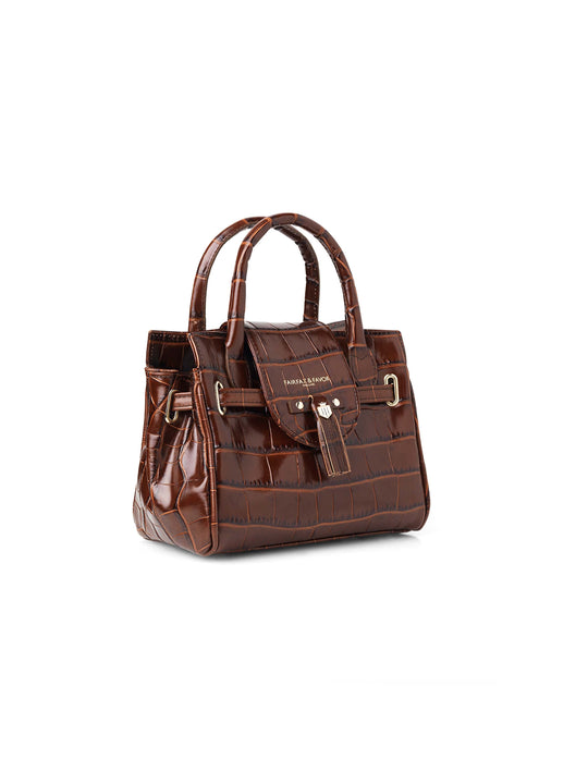 The Mini Windsor Handbag - Conker Leather