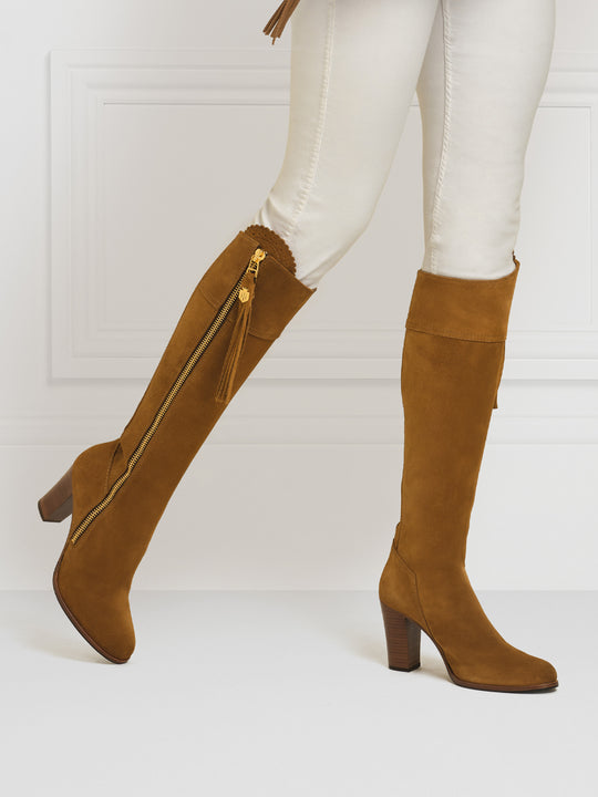 The High Heeled Regina (Regular Fit) - Tan Suede