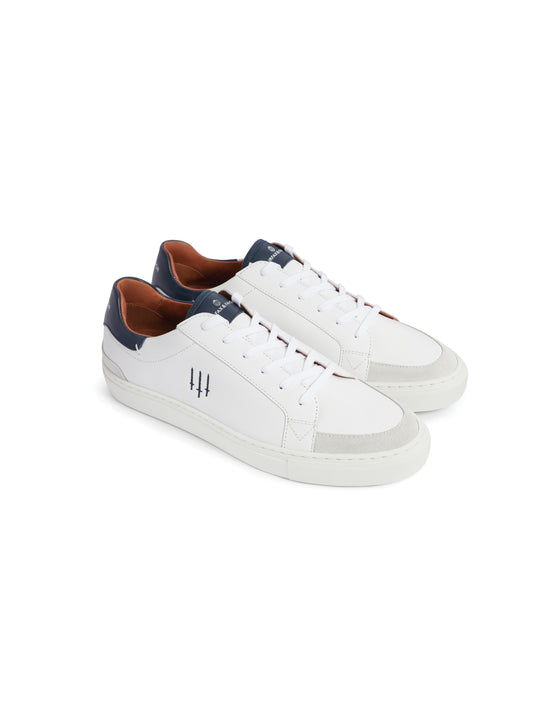 The Holbourne - White - Navy & Grey