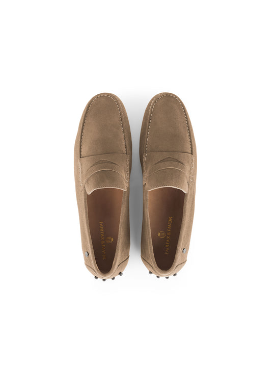 The Monte Carlo - Men's Driving Shoes - Taupe Suede