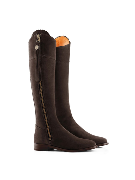 The Regina (Chocolate) Narrow Fit - Suede Boot