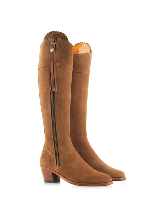 The Heeled Regina (Tan) Regular Fit - Suede Boot