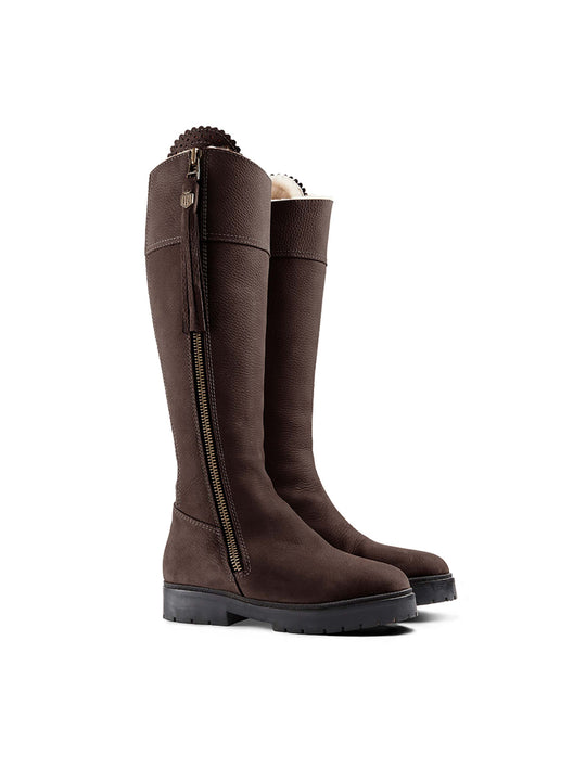 The Shearling Lined Regina (Chocolate) Regular Fit - Nubuck Boot
