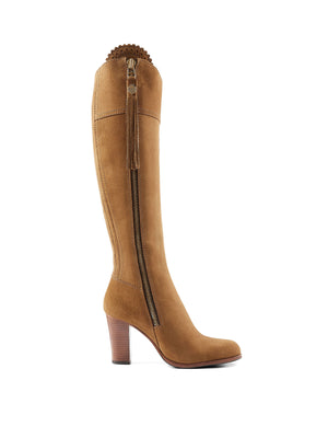 The High Heeled Regina (Regular Fit) - Tan Suede