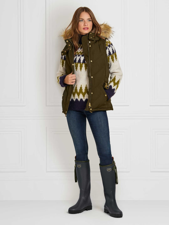 The Charlotte Gilet - Khaki