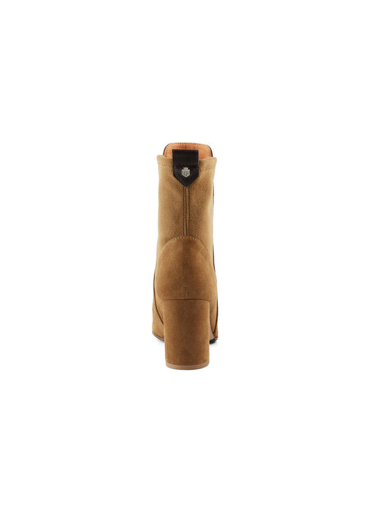 The Heeled Belgravia Ankle - Tan Suede